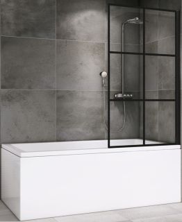 Шторка на ванну ABBER Immer Offen AG72080B 80см чёрный